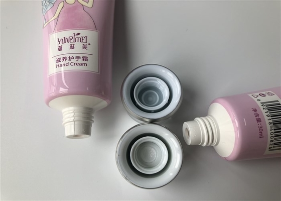 Milk White Hand Cream Plastic Tube Packaging 30ml  8c Offset Screen Printing Arc Tail Shape