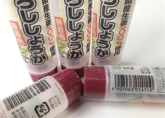 Qianxie 92mm High Tech Ginger Transparent Tube Packaging  45g 5c Offset Printing