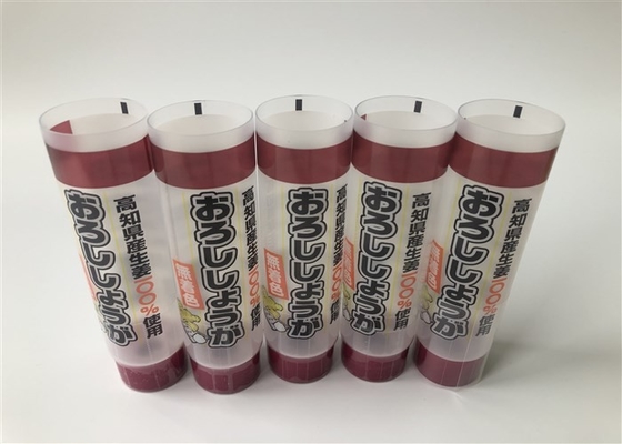 Qianxie 92mm High Tech Ginger Transparent Tube Packaging  45g 5c Offset Printing