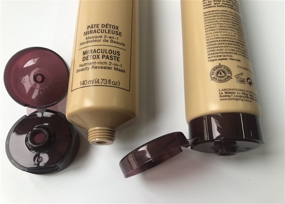 Light brown 5 layer tubes Lu Ming Tang MIRACULOUS DETOX PASTE 2 color printing with flip top cap 140 ml