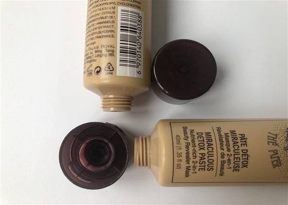 Light brown 5 layer tubes Lu Ming Tang MIRACULOUS DETOX PASTE 2 color printing with flip top cap 140 ml