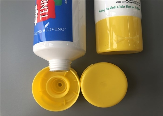 White Pet Plastic Tube 6 Color Offset Pritning Backaging Yellow Flip Top Cap 1.8oz