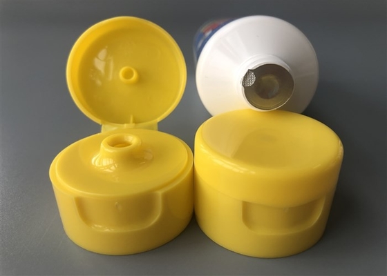 White Pet Plastic Tube 6 Color Offset Pritning Backaging Yellow Flip Top Cap 1.8oz