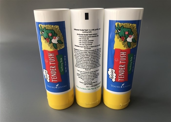 White Pet Plastic Tube 6 Color Offset Pritning Backaging Yellow Flip Top Cap 1.8oz
