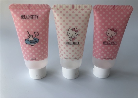 60ml Hand Cream Tube Packaging Hello Kitty 6 Color Offset Printing White Flip Top Cap