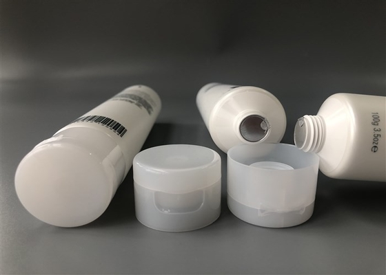 White Pearlecent NATIO AGELESS Cosmetic Packaging Tube With Flip Top Cap 100g