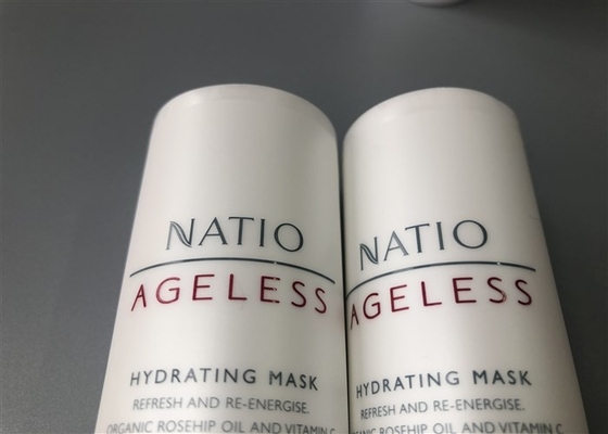White Pearlecent NATIO AGELESS Cosmetic Packaging Tube With Flip Top Cap 100g