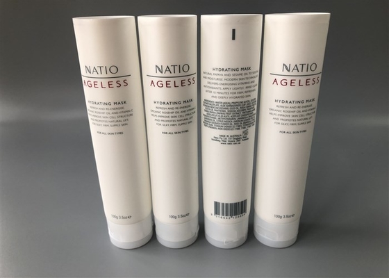 White Pearlecent NATIO AGELESS Cosmetic Packaging Tube With Flip Top Cap 100g