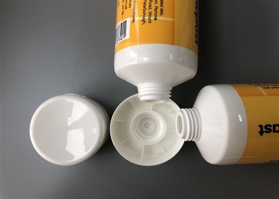 Screen Printing Empty Cosmetic Tubes Glossy Coating Without Seal Flip Top Cap