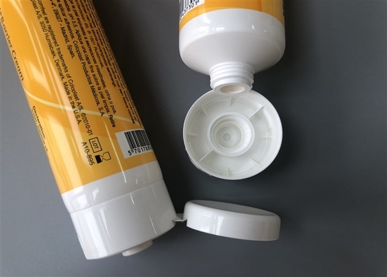 Screen Printing Empty Cosmetic Tubes Glossy Coating Without Seal Flip Top Cap