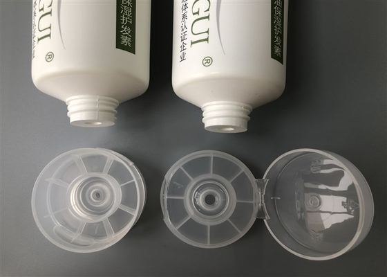 Diameter 50mm Milk White Cosmetic Tube Packaging Transparent Flip Top Cap 260ml