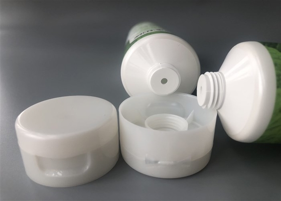 Diameter 50mm Milk White Cosmetic Tube Packaging Transparent Flip Top Cap 260ml