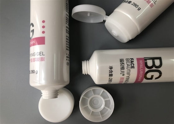 White Pearl Plastic Lotion Tubes Rinawal BG Face Beautifying Gel With Frosted Flip 280g