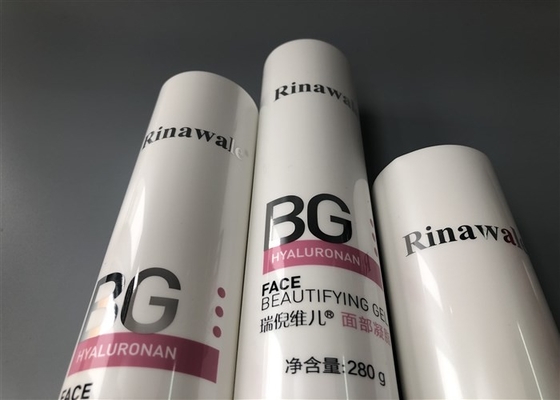 White Pearl Plastic Lotion Tubes Rinawal BG Face Beautifying Gel With Frosted Flip 280g